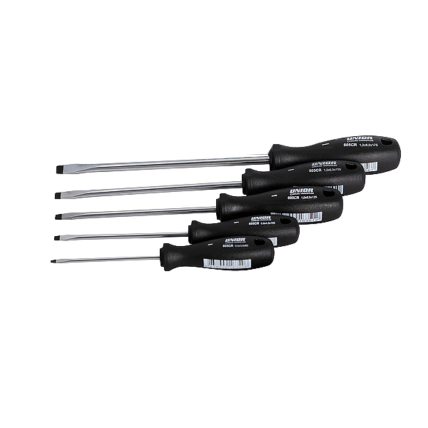 Набор отвёрток, рукоятки CR, в картонной упаковке - 606CS5CR