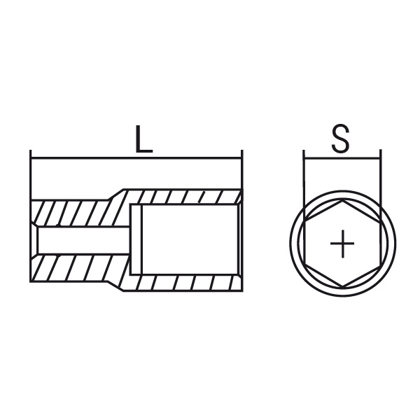 Головка 12-ти гр. 1/2", 14мм, нерж.сталь WEDO - ST8501-14