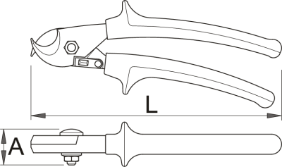 Кусачки для кабеля, рукоятки BI - 580/1BI
