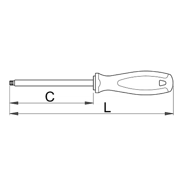 Отвёртка с профилем жала TORX изолированная, рукоятка TBI - 621VDETBI