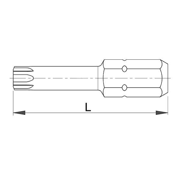 Вставка (бита) 1/4" (6,35 мм) TORX удлинённая - TS0158