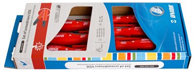 Набор отвёрток изолированных в картонной упаковке - 603CS6VDE