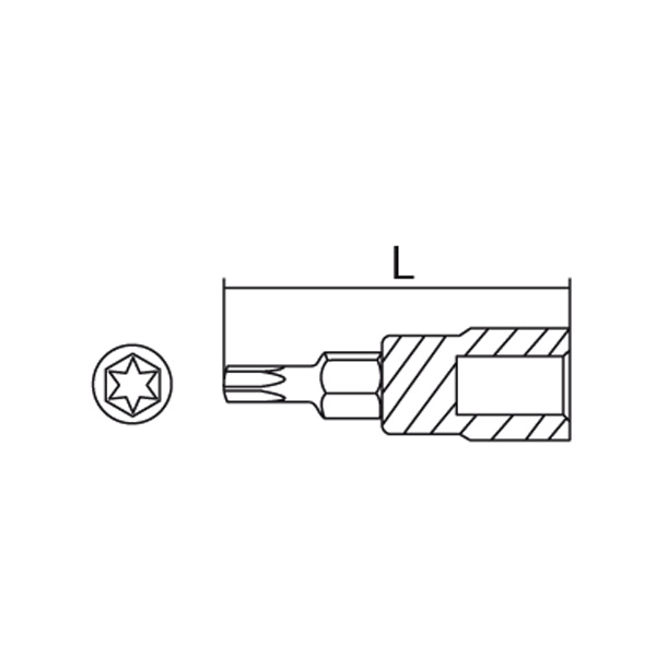 Головка торцевая 1/2" со вставкой TORX - TS0027