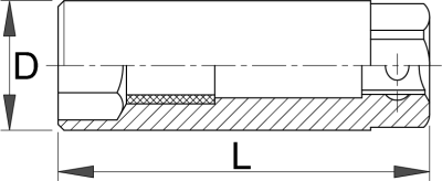 Головка торцевая свечная, 3/8" - 186.4/2
