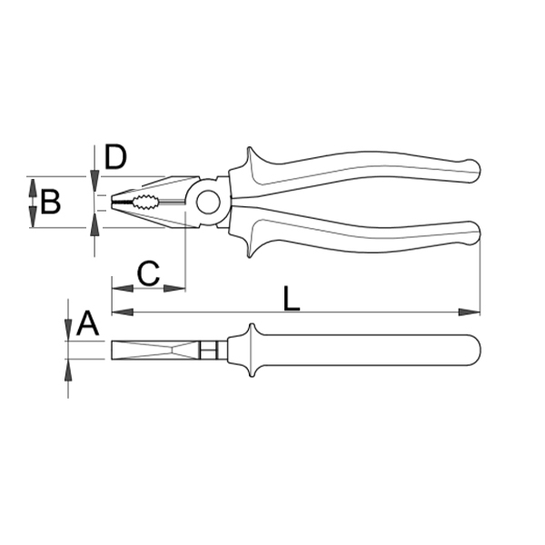 Мини плоскогубцы комбинированные, 115 мм - TS0593