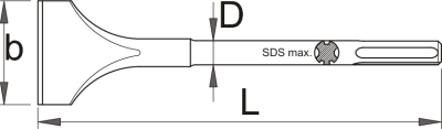 Зубило лопаточное, посадка SDS-макс - 651.4/7