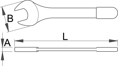 Ключ рожковый односторонний изолированный - 110/2VDEDP