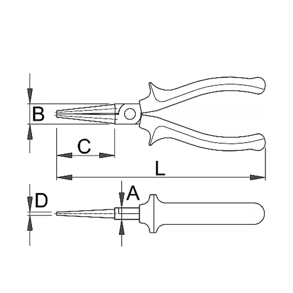 Круглогубцы изолированные, рукоятки BI - 476/1VDEBI