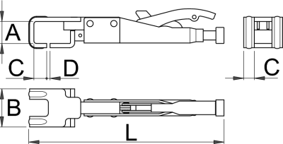 Самозажимные многофункциональные ручные тиски - 433/4C