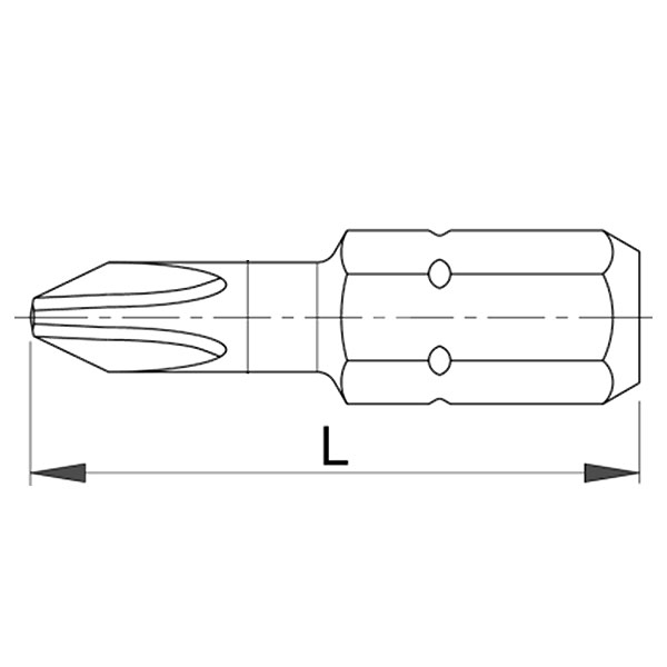 Вставка (бита) 1/4" (6,35 мм) крестовая PH - TS0165