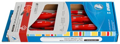 Набор отвёрток изолированных с индикатором в картонной упаковке - 603CS6ATVD