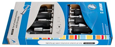 Набор отвёрток с внутренним шестигранником, рукоятки CR, в картонной упаковке - 629CS7CR