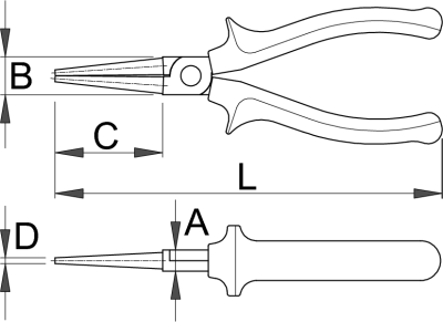 Круглогубцы, рукоятки BI - 476/1BI