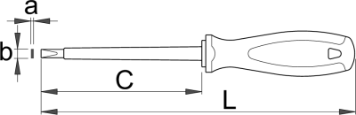 Отвёртка шлицевая изолированная, рукоятка TBI - 603VDETBI