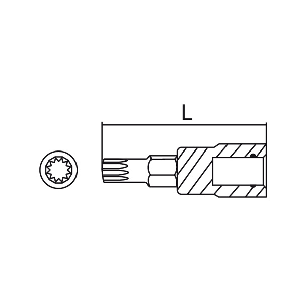 Головка торцевая 1/2" со вставкой ZX - TS0030