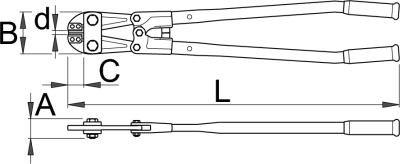 Болторез с держателем губок - 596/6AB