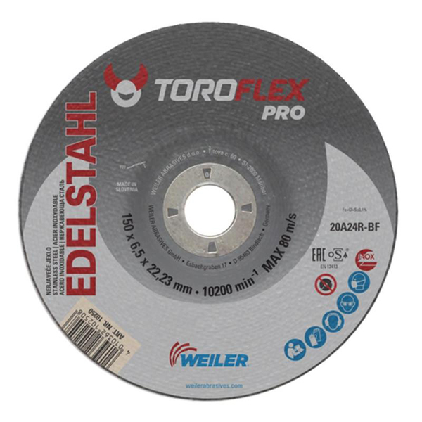 Круги зачистные TOROFLEX PRO по нержавеющей стали и металлу