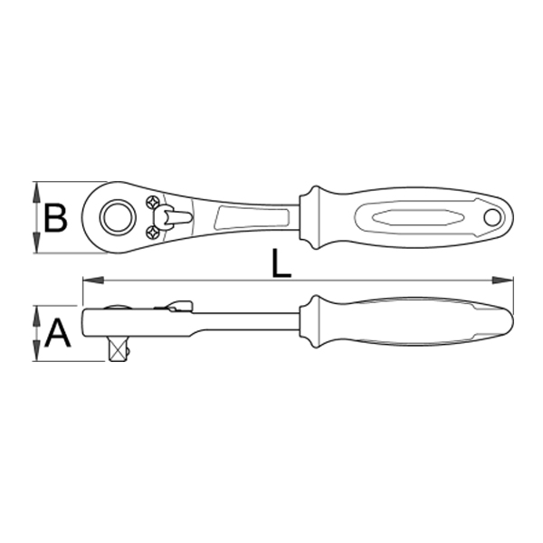 Рукоятка реверсивная BI, 1/2" - 190.1/1ABI-US