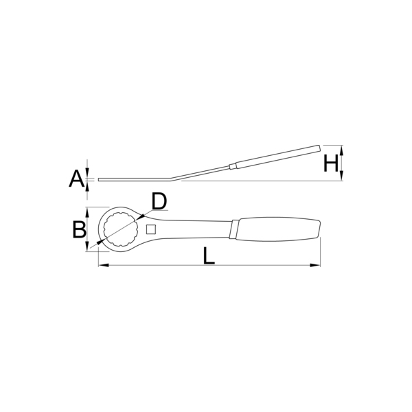 Ключ для каретки 12 выемок - 1671.9/2DP