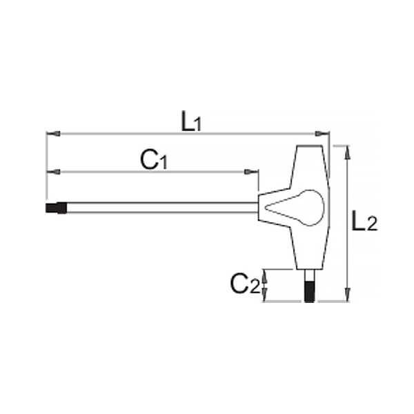 Ключ с профилем TORX с Т-образной рукояткой - 193TX-US