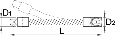 Удлинитель гибкий, 1/4" - 188.4/2F