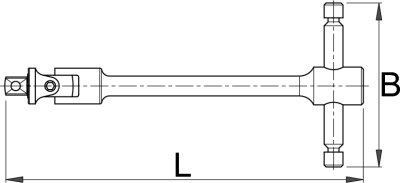 Рукоятка Т-образная с карданным шарниром 3/8" - 194/2B1
