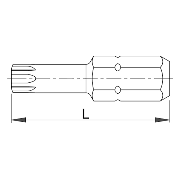 Вставка (бита) 1/4" (6,35 мм) TORX - TS0167