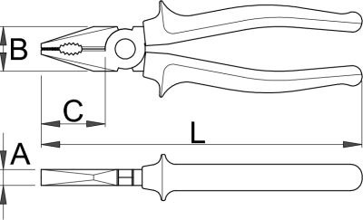Плоскогубцы комбинированные, рукоятки BI - 405/1BI