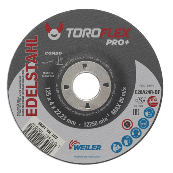 Круги отрезные-зачистные TOROFLEX PRO+ по нержавеющей стали и металлу