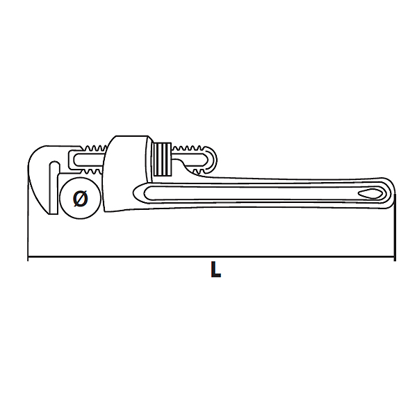 Ключ трубный (американский тип) алюминиевый teho - TS0093