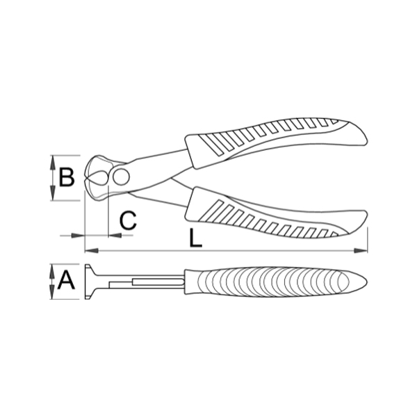 Мини кусачки торцевые, 115 мм - TS0596