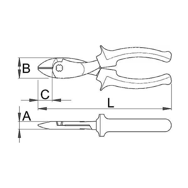 Бокорезы усиленные изолированные, рукоятки BI - 466/1VDEBI
