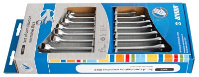 Набор ключей комбинированных IBEX в картонной упаковке - 129/1CS