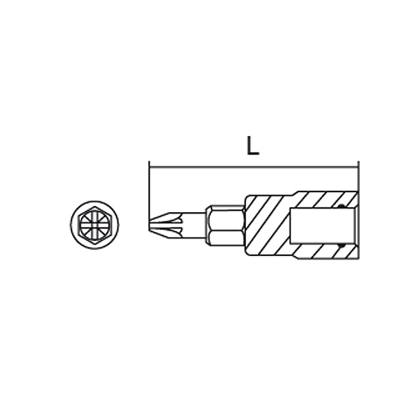 Головка торцевая 3/8" со вставкой PZ - TS0025