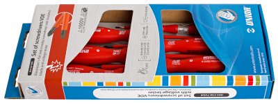 Набор отвёрток изолированных с индикатором в картонной упаковке - 603CS6TVDE