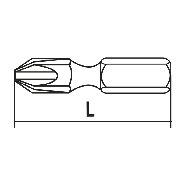 Вставка (бита) 1/4" (6,35 мм) ударная крестовая PZ - TS0690