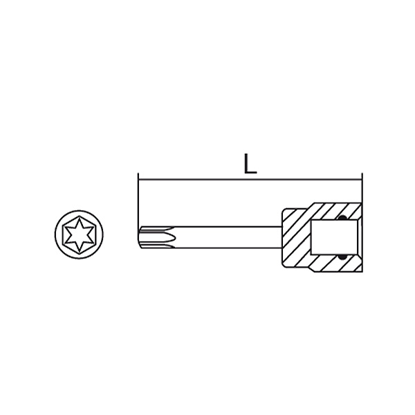 Головка торцевая 1/2" с удлиненной вставкой TORX - TS0031