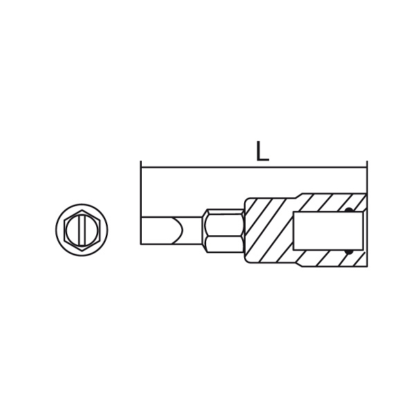 Головка торцевая 1/2" с шлицевой вставкой - TS0029
