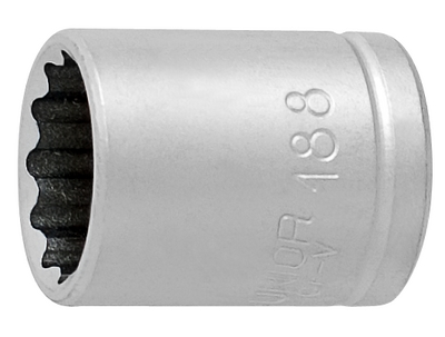 Головка торцевая двенадцатигранная, 1/4" - 188/2 12p