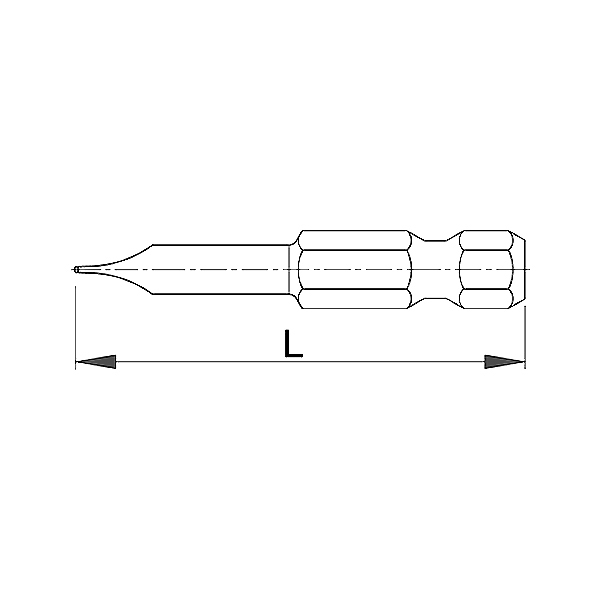 Вставка (бита) 1/4" (6,35 мм) шлицевая SL удлинённая - TS0157