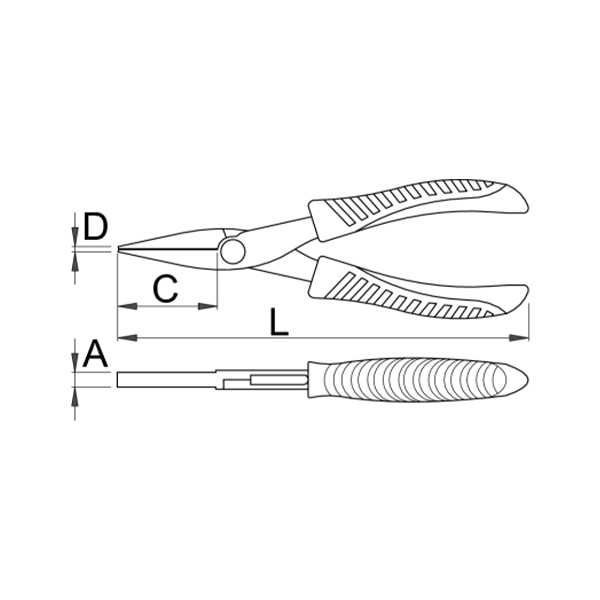 Мини плоскогубцы, 115 мм - TS0597