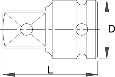 Переходник ударный с 1/2" - 231.7/4