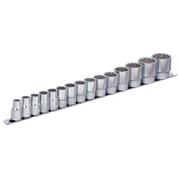 Набор головок торцевых двенадцатигранных 1/2'' на подвесе - 190H12P15