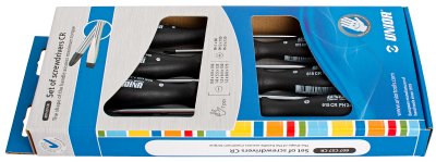 Набор отвёрток, рукоятки CR, в картонной упаковке - 609CS7CR